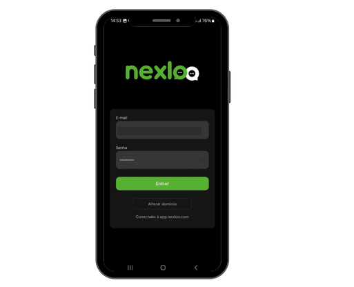 4 - nsira seu e-mail e senha para acessar o aplicativo