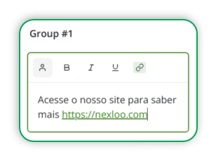 inserir um link